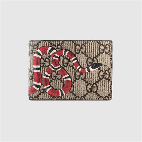 gucci supreme wallet|authentic gucci snake wallet.